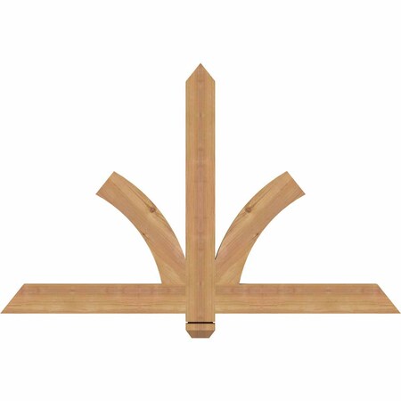 Ekena Millwork Redmond Smooth Timber Gable Bracket, Western Red Cedar, 48"W x 30"H x 1 1/2"D x 3 1/2"F, 15/12 Pitch GBW048X30X0204RED00SWR